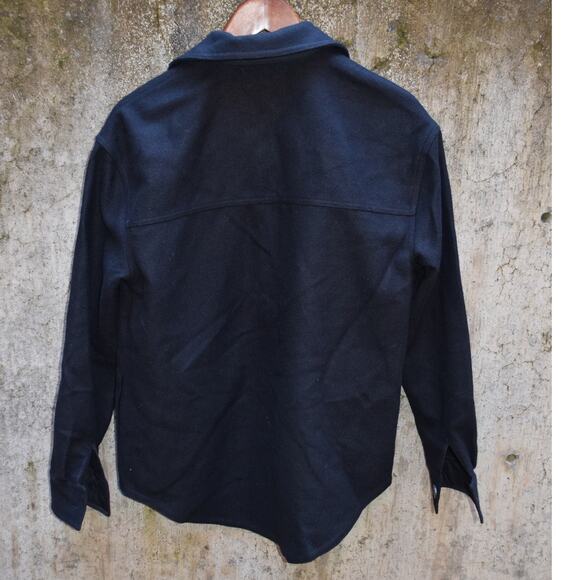 Good American Oversized Wool-Blend Shirt Jacket Black Size 0/00 - Picture 3 of 3